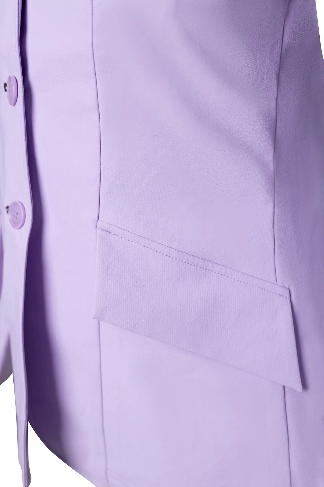 Grand Prix Ladies EQJ 3 Button Show Coat, Lilac with Chocolate Collar - Image 10