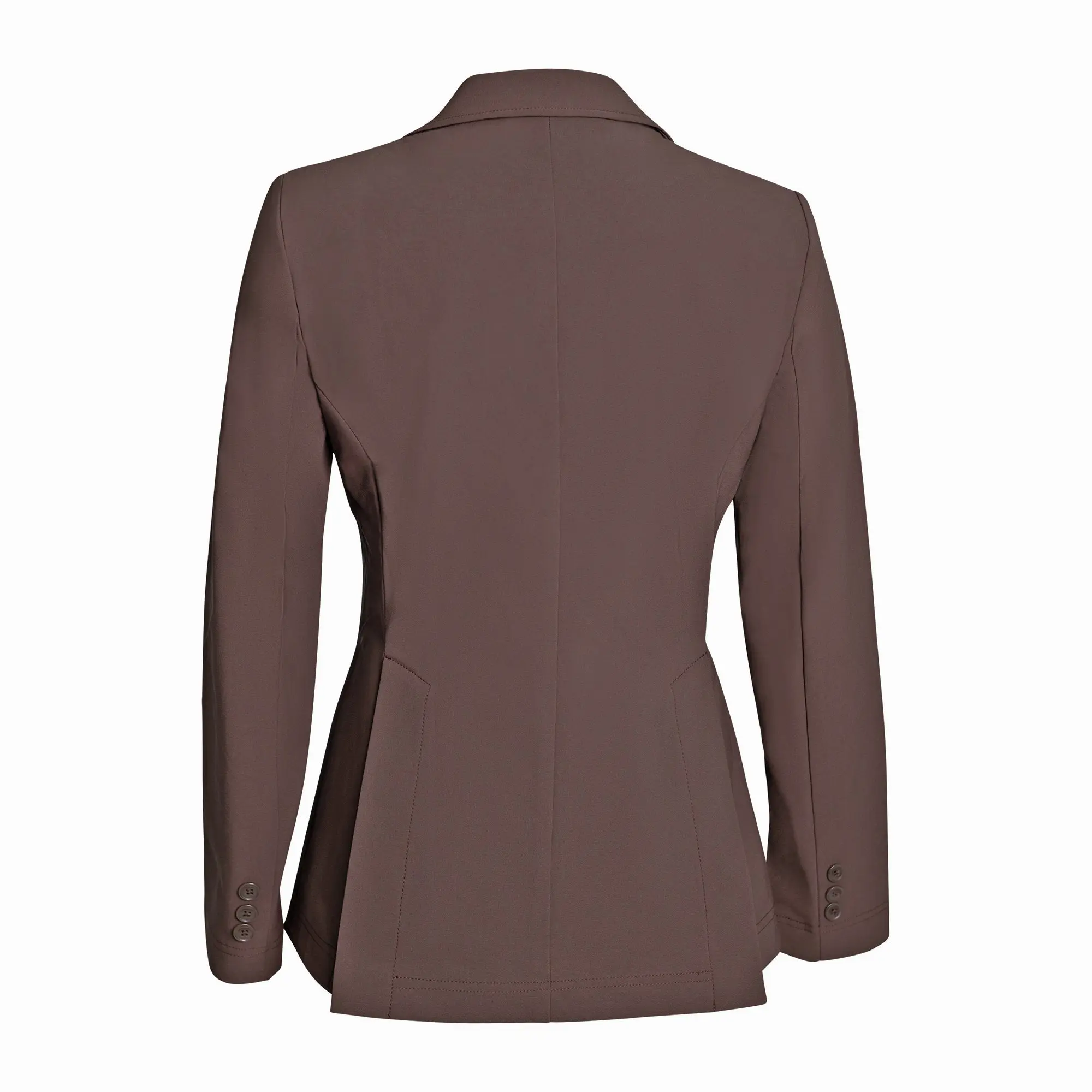 Grand Prix Ladies EQJ 3 Button Show Coat, NY Tech Fabric, Chocolate - Image 7