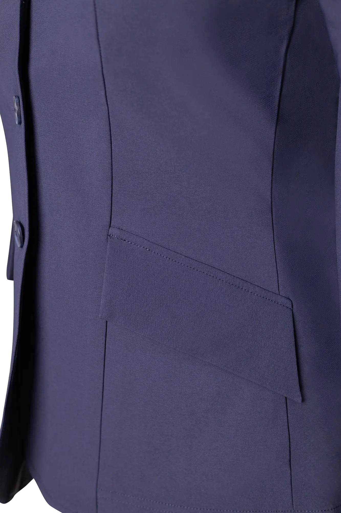 Grand Prix Ladies EQJ 3 Button Show Coat, NY Tech Fabric, Navy - Image 7