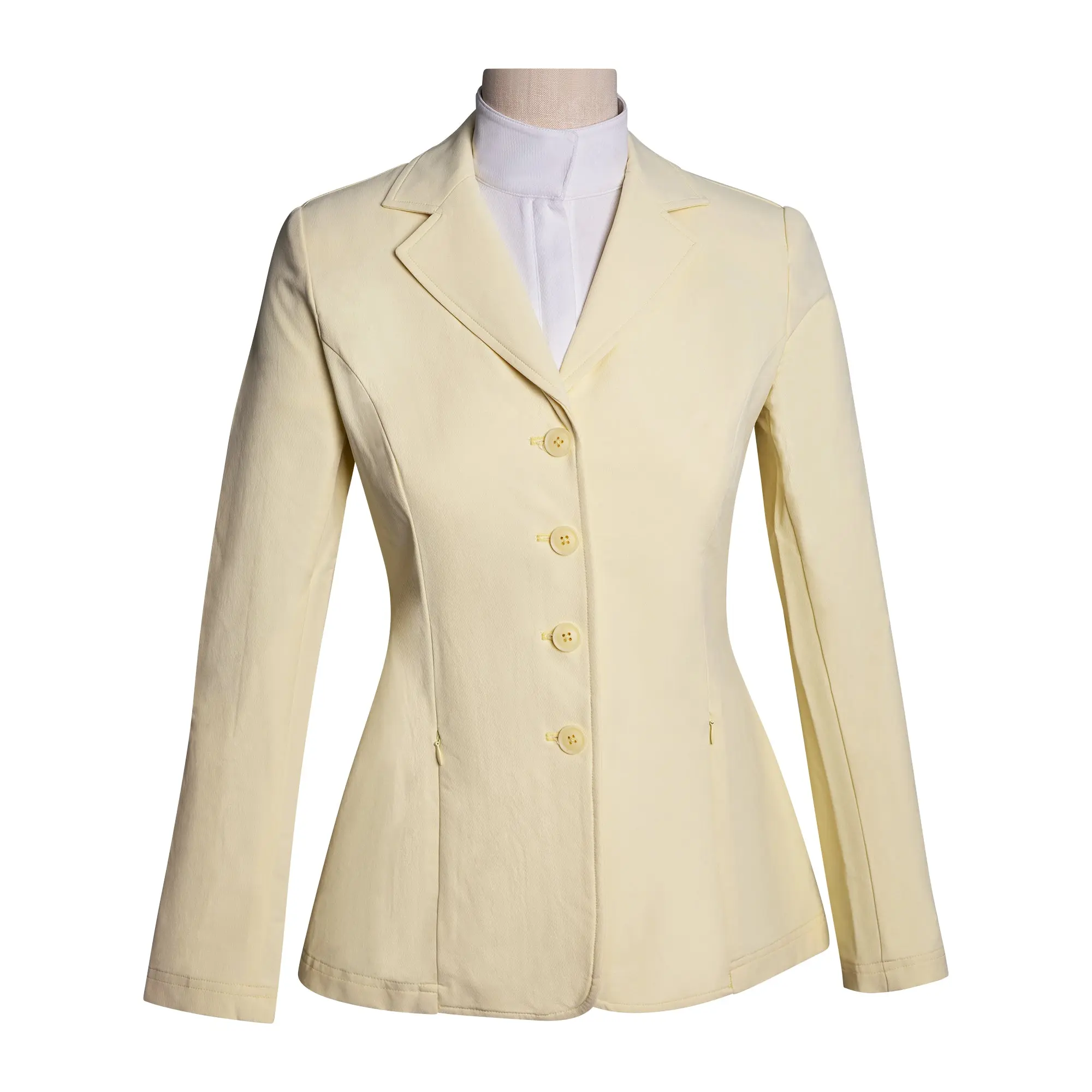 Grand Prix Quinn Show Jacket, 4 Button Front with Hidden Zipper Closure, Butter - Image 5