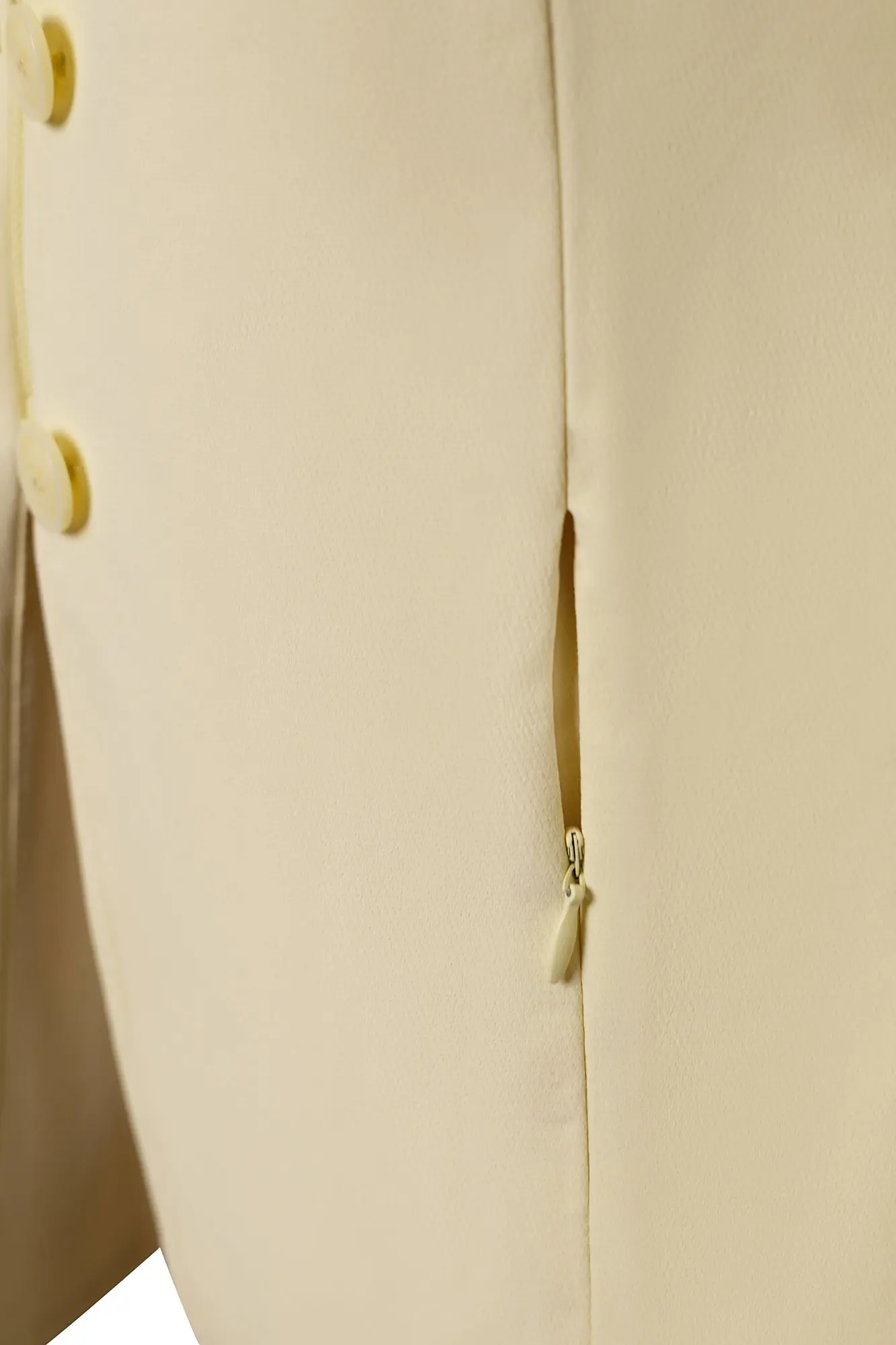Grand Prix Quinn Show Jacket, 4 Button Front with Hidden Zipper Closure, Butter - Image 8