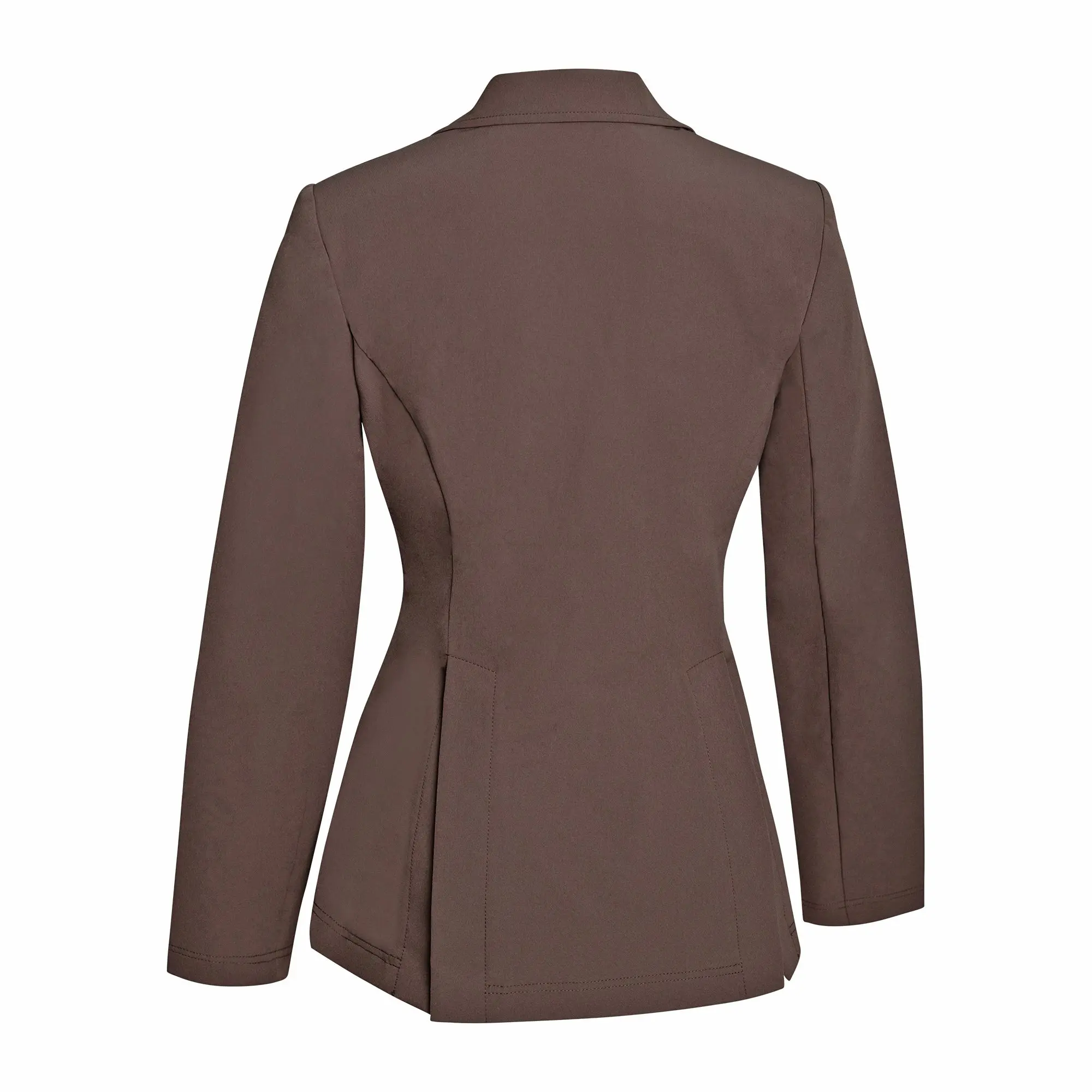 Grand Prix Quinn Show Jacket, 4 Button Front with Hidden Zipper Closure, Chocolate - Image 8