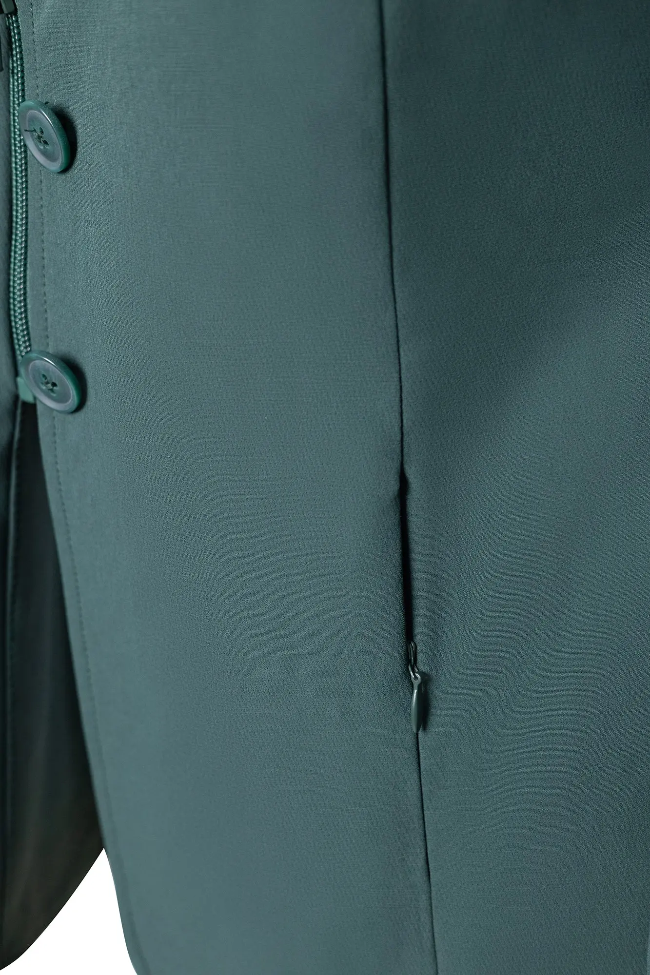 Grand Prix Quinn Show Jacket, 4 Button Front with Hidden Zipper Closure, New Green - Image 7