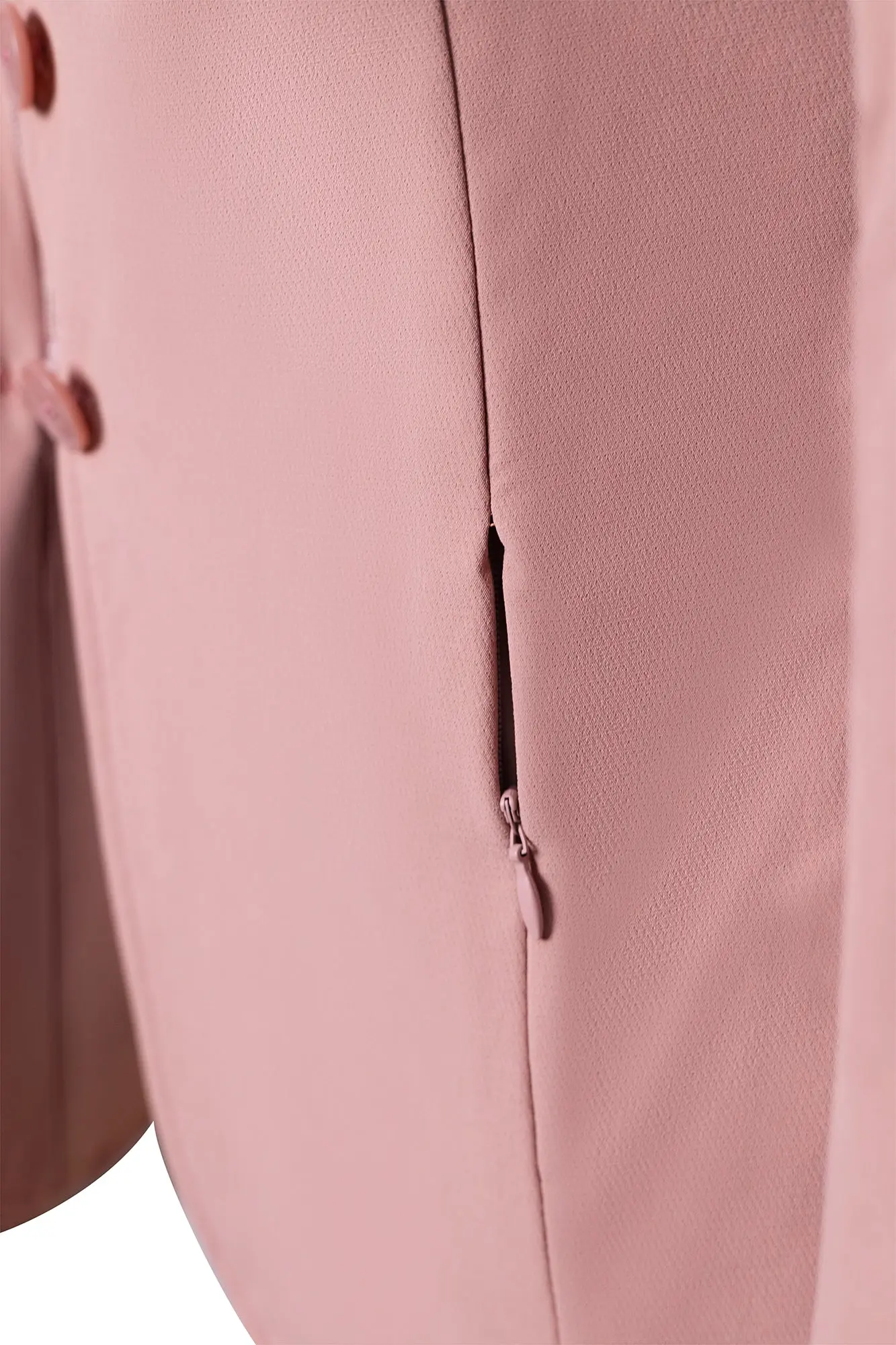 Grand Prix Quinn Show Jacket, 4 Button Front with Hidden Zipper Closure, Rose - Image 9