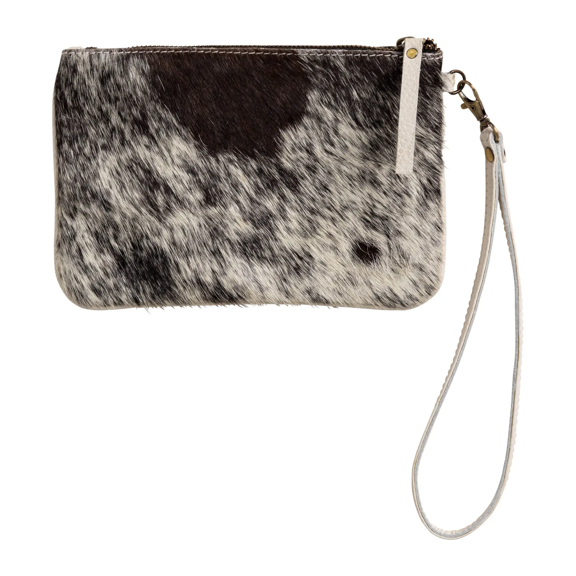 Huntley Equestrian Cowhide Wristlet Handbag Small with Zipper - Image 2