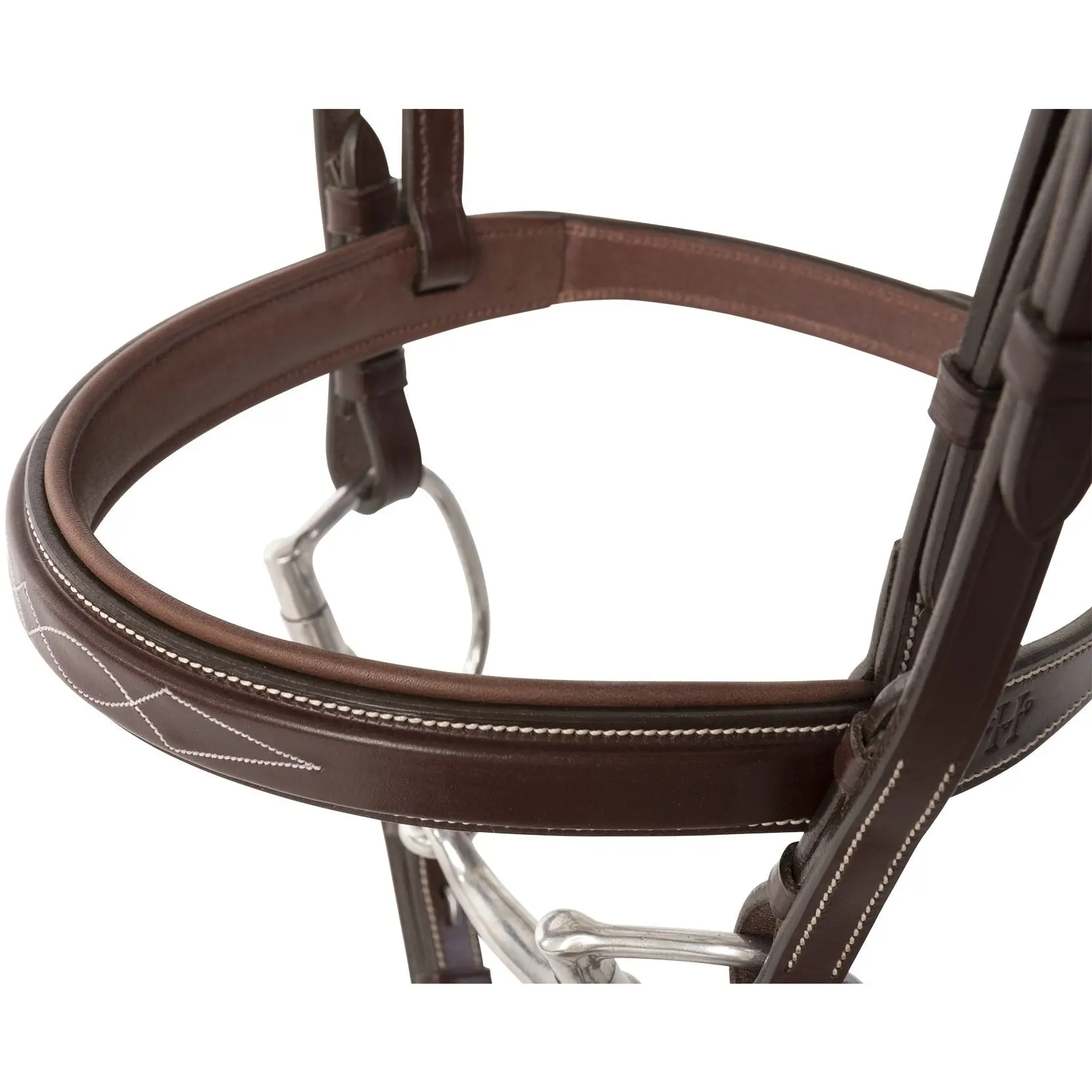 Huntley Equestrian Fancy Stitched Square Raised Padded Noseband