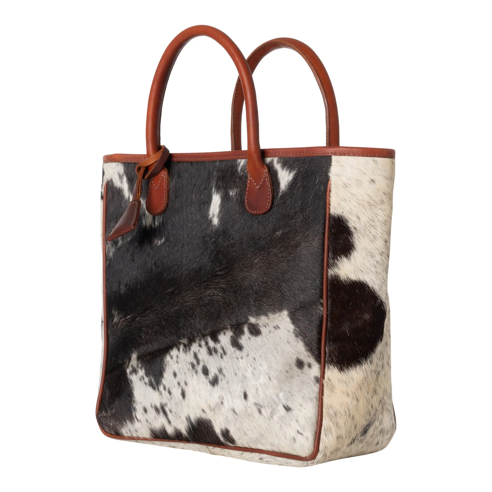 Huntley Equestrian Hair On Hide Cow Leather Tote Handbag - Image 2