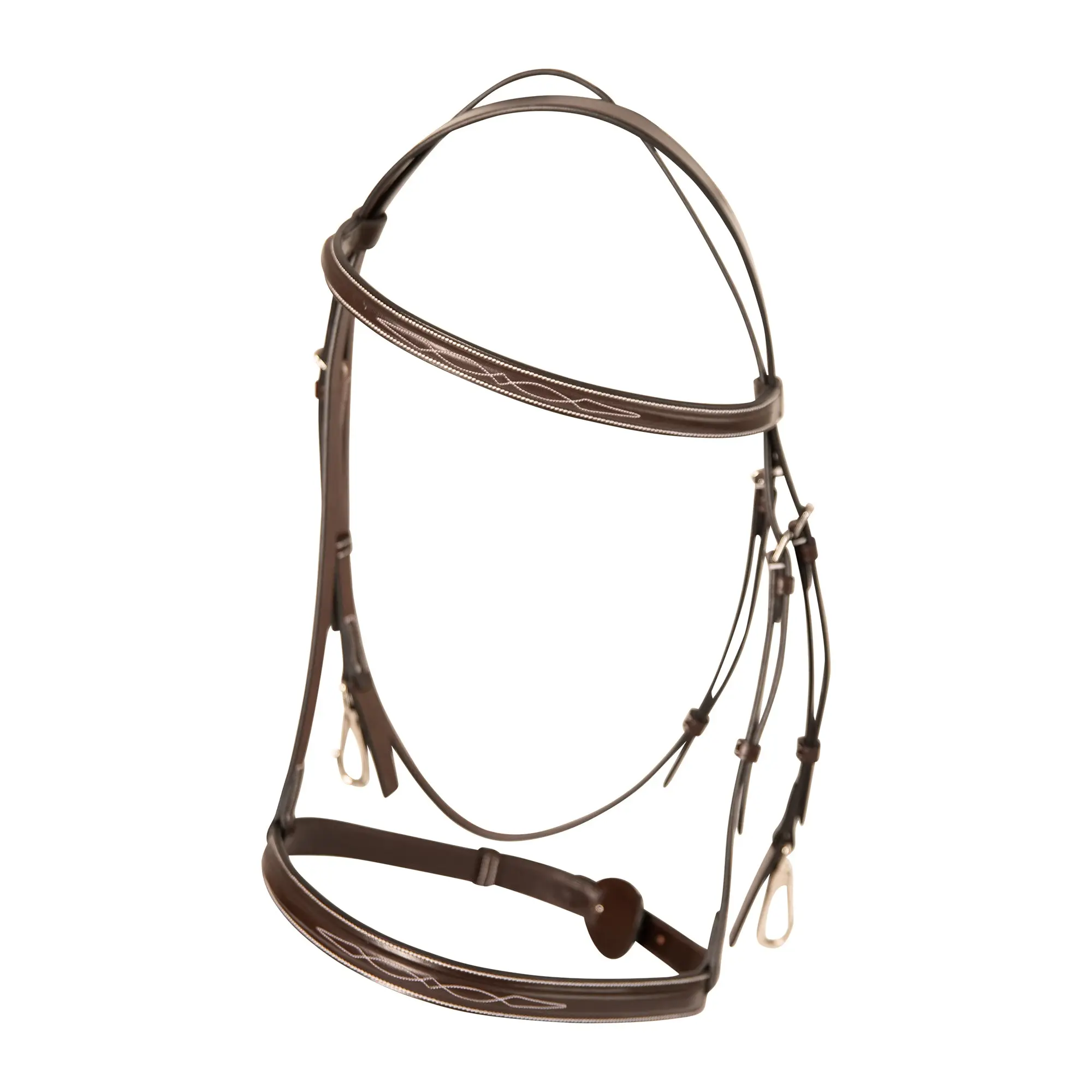 Huntley Equestrian Sedgwick Fancy Stitched Bridle with Cheek Clips and Reins - Image 2