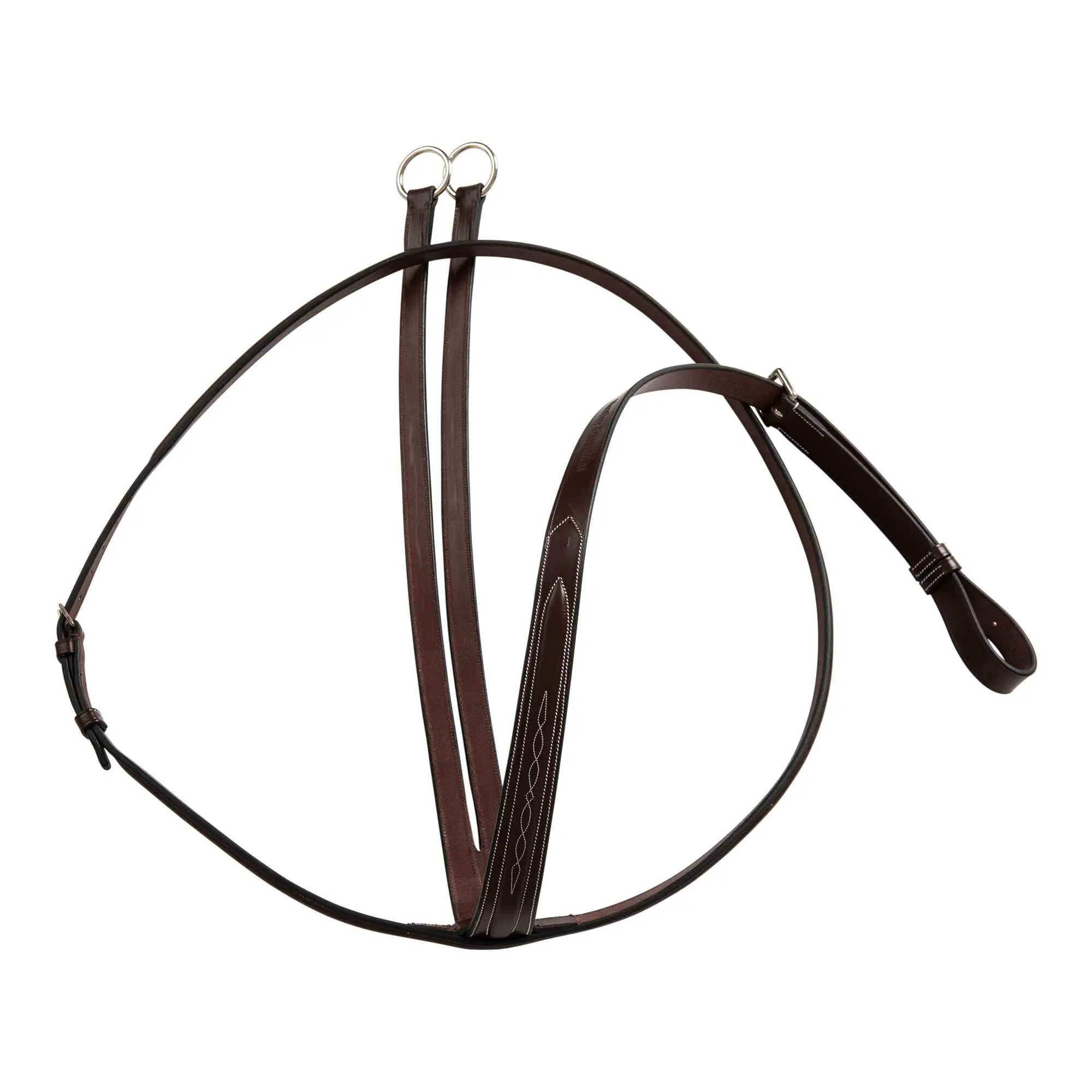 Huntley Equestrian Sedgwick Fancy Stitched Running Martingale, Full Size - Image 2