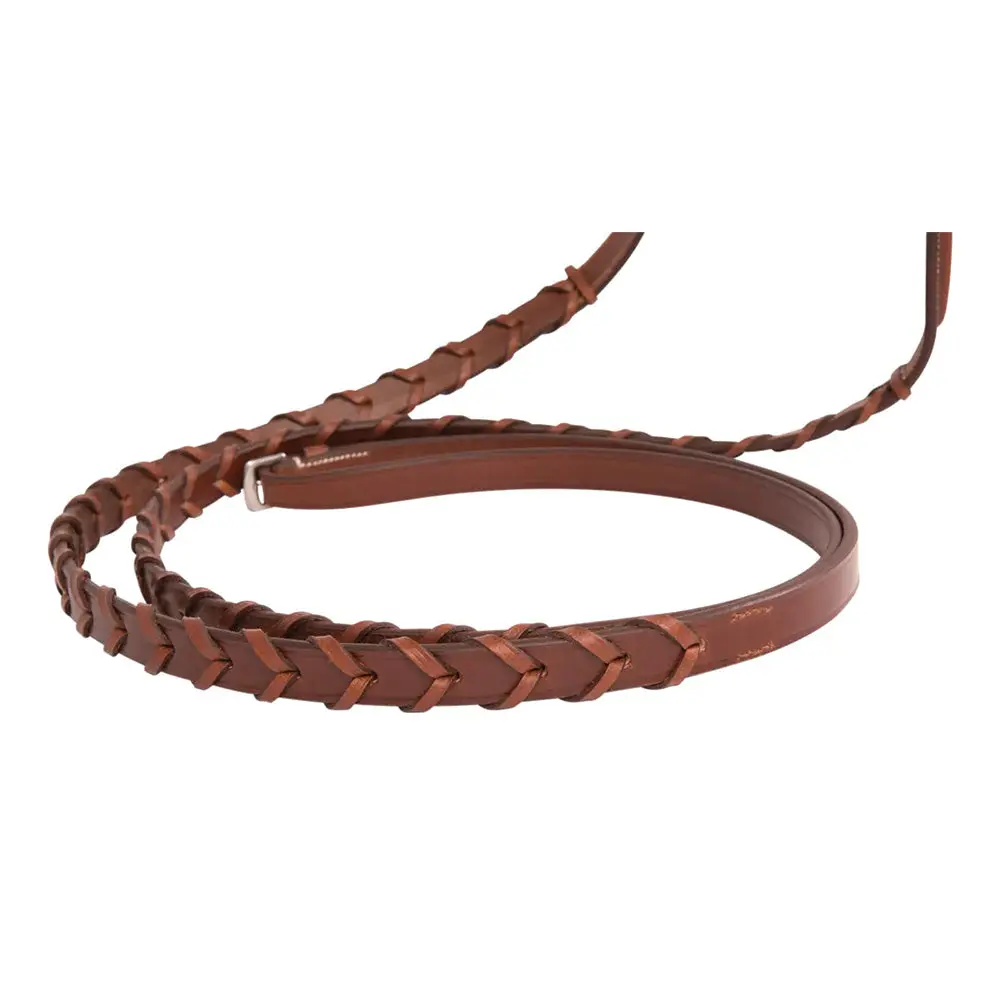 Huntley Equestrian Sedgwick Fancy Stitched Square Raised Laced Reins - Image 10
