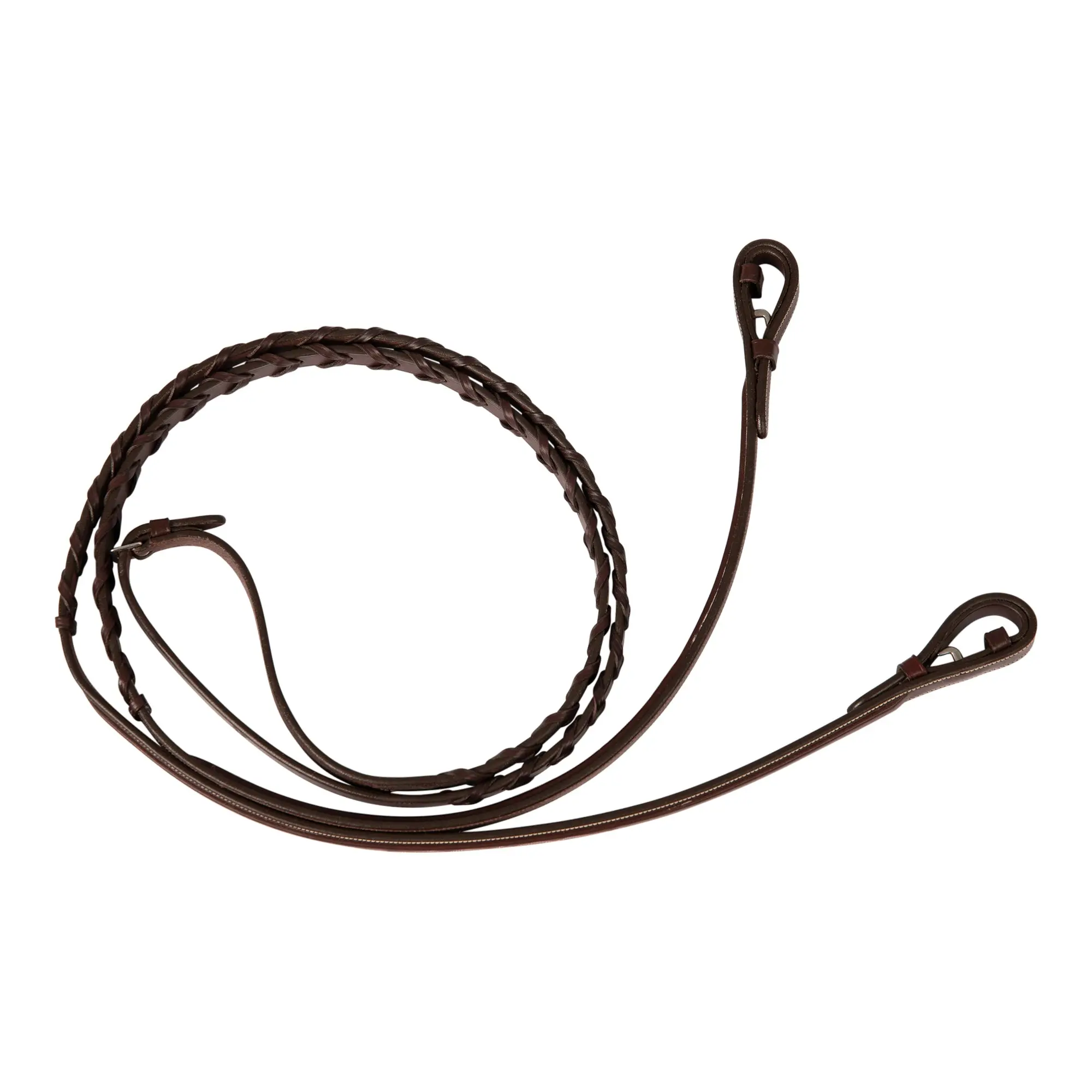 Huntley Equestrian Sedgwick Fancy Stitched Square Raised Laced Reins - Image 5