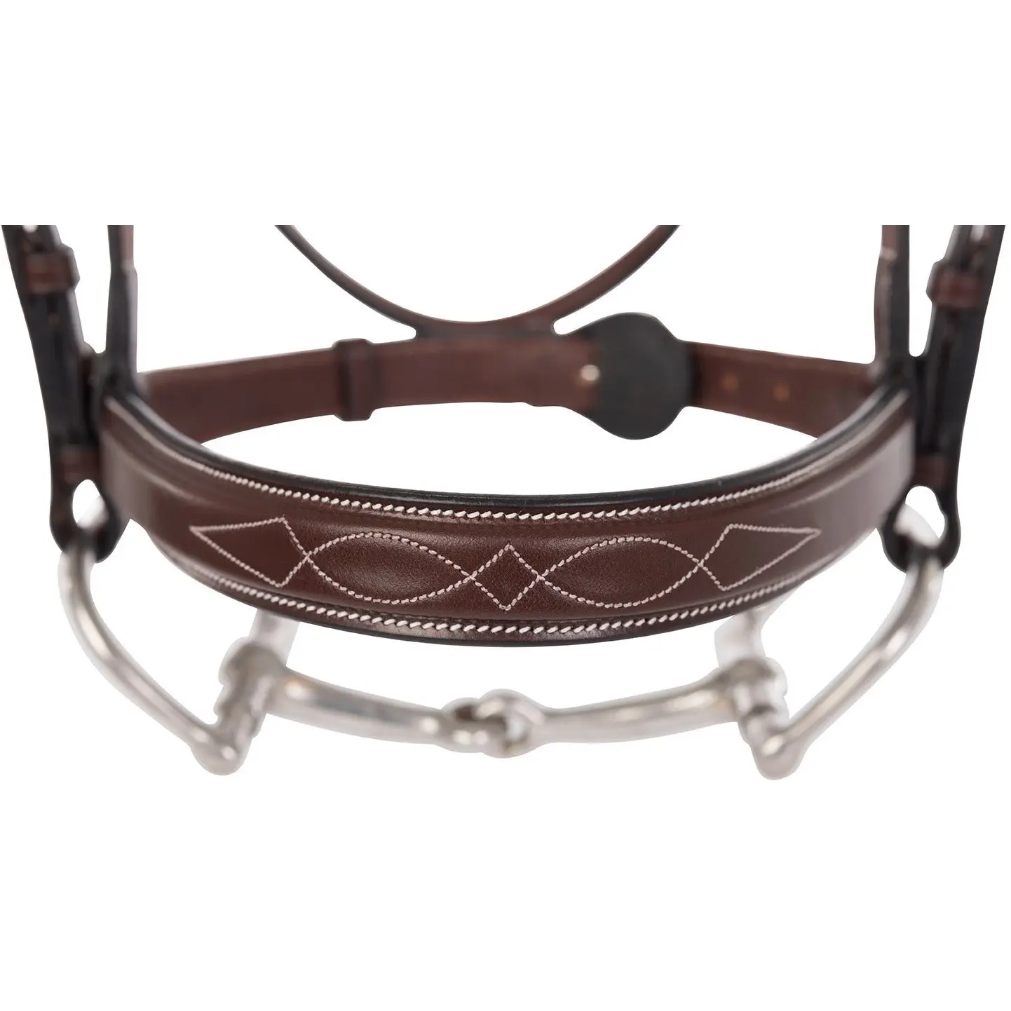 Huntley Equestrian Sedgwick Fancy Stitched Square Raised Noseband - Image 2