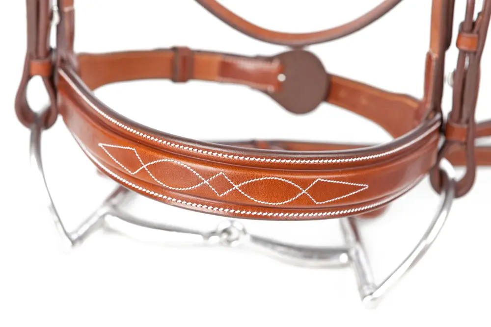 Huntley Equestrian Sedgwick Leather Fancy Stitched English Bridle Pieces