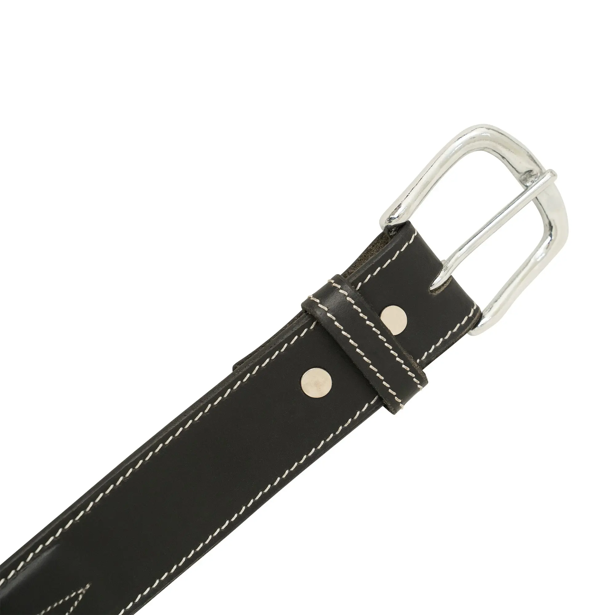 Huntley Fancy Stitched Ladies 1.5" Inch wide belt, Black - Image 4