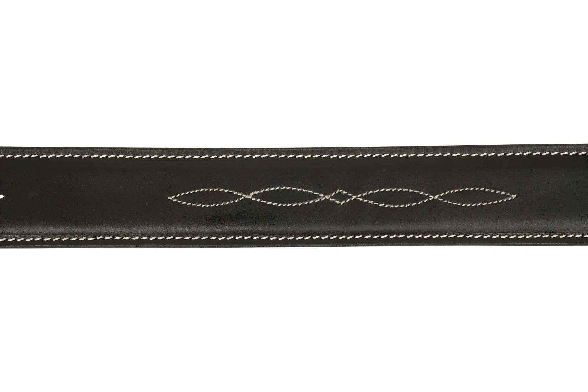 Huntley Fancy Stitched Ladies 1.5" Inch wide belt, Black - Image 5