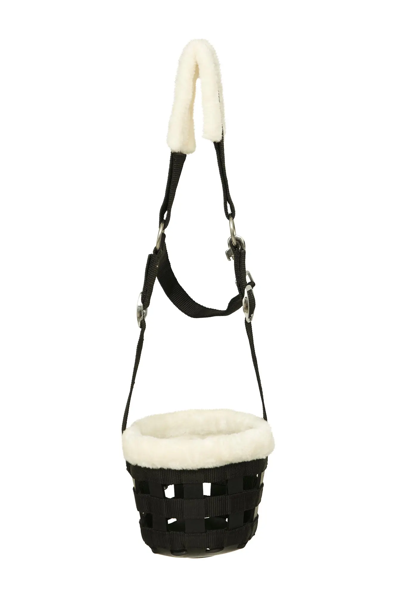 Huntley Fleece Padded Nylon Grazing Muzzle, Black - Image 10