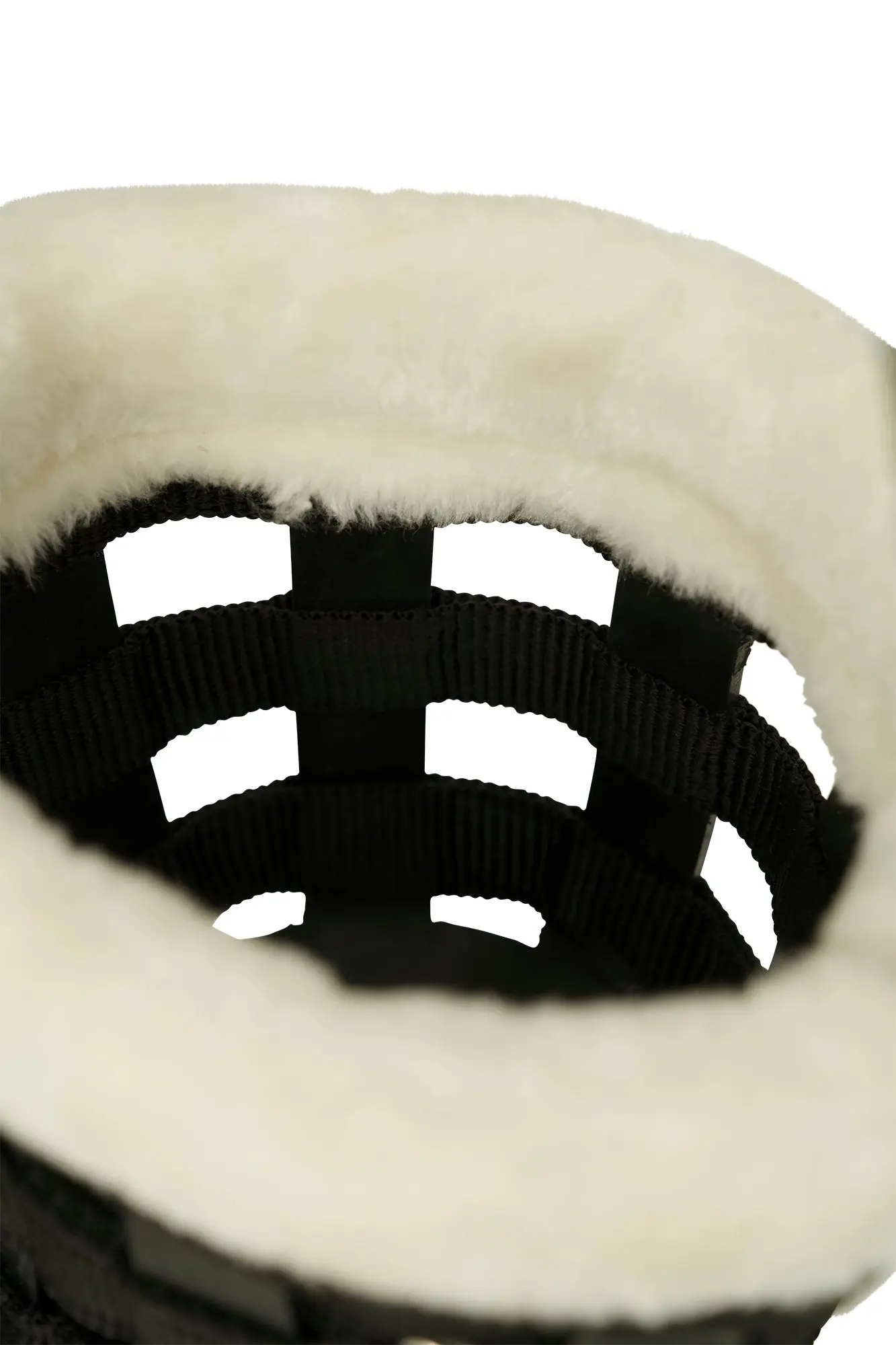 Huntley Fleece Padded Nylon Grazing Muzzle, Black - Image 2