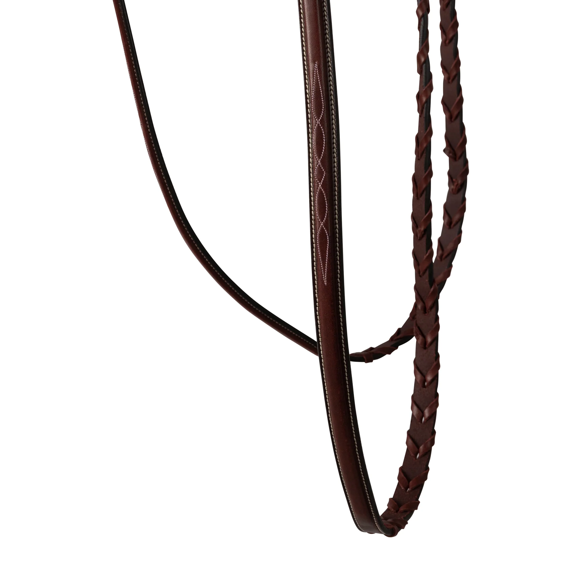 Huntley Equestrian Fancy Stitched Schooling Laced Reins - Image 3